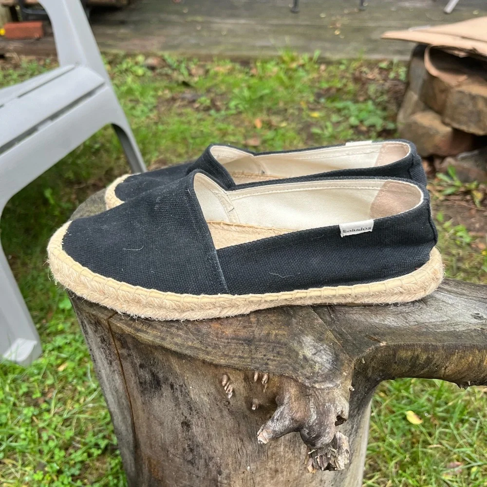 Soludos The Smoking‎ Black Slipper Platform Espadrille Women’s Sz 7.5